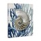 Stupell Industries Shell Coral Beach Blue Design Canvas Wall Art